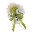 Wedding Bridal Calla Lily Wrists Corsage Bracelet Hand Flowers White &Green