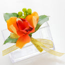 Wedding Groom Bride Bridesmaid Boutonniere Corsage Flower Wrist Flower Brooch Pin Ribbon Charms
