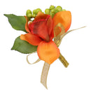 Wedding Groom Bride Bridesmaid Boutonniere Corsage Flower Wrist Flower Brooch Pin Ribbon Charms