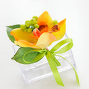 Wedding Groom Bride Bridesmaid Boutonniere Corsage Orchid Flower Wrist Flower Brooch Pin Ribbon Charms