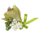 Wedding Groom Bride Bridesmaid Boutonniere Corsage Flower Wrist Flower Brooch Pin Ribbon Charms