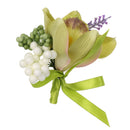 Wedding Groom Bride Bridesmaid Boutonniere Corsage Flower Wrist Flower Brooch Pin Ribbon Charms