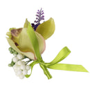 Wedding Groom Bride Bridesmaid Boutonniere Corsage Flower Wrist Flower Brooch Pin Ribbon Charms