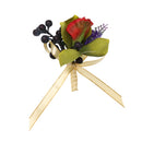 Wedding Groom Bride Bridesmaid Boutonniere Corsage Flower Wrist Flower Brooch Pin Ribbon Charms