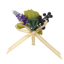 Wedding Groom Bride Bridesmaid Boutonniere Corsage Flower Wrist Flower Brooch Pin Ribbon Charms
