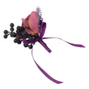 Wedding Groom Bride Bridesmaid Boutonniere Corsage Flower Wrist Flower Brooch Pin Ribbon Charms