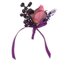 Wedding Groom Bride Bridesmaid Boutonniere Corsage Flower Wrist Flower Brooch Pin Ribbon Charms