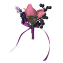 Wedding Groom Bride Bridesmaid Boutonniere Corsage Flower Wrist Flower Brooch Pin Ribbon Charms