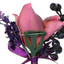 Wedding Groom Bride Bridesmaid Boutonniere Corsage Flower Wrist Flower Brooch Pin Ribbon Charms