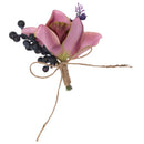 Wedding Groom Bride Bridesmaid Boutonniere Corsage Flower Wrist Flower Brooch Pin Ribbon Charms