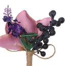 Wedding Groom Bride Bridesmaid Boutonniere Corsage Flower Wrist Flower Brooch Pin Ribbon Charms