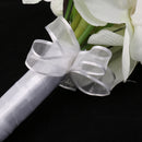 Elegant Cascade Waterfall Bouquet Wedding Bridal Artificial Silk Flower Calla Lily Orchids Hand Tied Flower Decoration