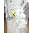Elegant Cascade Waterfall Bouquet Wedding Bridal Artificial Silk Flower Calla Lily Orchids Hand Tied Flower Decoration