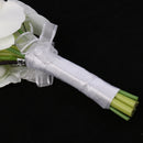 Elegant Cascade Waterfall Bouquet Wedding Bridal Artificial Silk Flower Calla Lily Orchids Hand Tied Flower Decoration