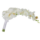 Elegant Cascade Waterfall Bouquet Wedding Bridal Artificial Silk Flower Calla Lily Orchids Hand Tied Flower Decoration