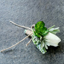 Elegant Boutonniere Corsage Silk Tuxedo Succulent Flower Wedding Prom Flowers Accessories 1