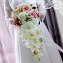 Elegant Waterfall Bouquet Flower Arrangement Bridal Bridesmaid Wedding Supplies 1