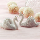 2 Pieces White Resin Swan Table Number Name Cards Holder for Wedding Party Decor