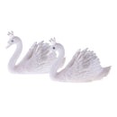 2 Pieces White Resin Swan Table Number Name Cards Holder for Wedding Party Decor