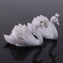 2 Pieces White Resin Swan Table Number Name Cards Holder for Wedding Party Decor