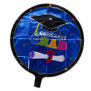 Blue Starry Congrats Grad Foil Balloon Congratulation Graduation Bouquet Party Decor Gift