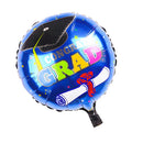 Blue Starry Congrats Grad Foil Balloon Congratulation Graduation Bouquet Party Decor Gift