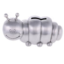 Vintage Alloy Metal Caterpillar Money Box Piggy Bank Coin Penny Saving Pot