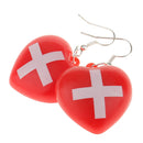 Nurse Costume Accessory Red Cross Earrings Hospital Honey Fancy Dress