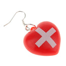 Nurse Costume Accessory Red Cross Earrings Hospital Honey Fancy Dress