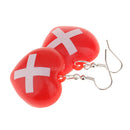 Nurse Costume Accessory Red Cross Earrings Hospital Honey Fancy Dress
