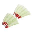 Pieces of 5 Halloween Party Glow in the Dark Witch Red Claw Tips Finger Nails