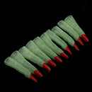 Pieces of 5 Halloween Party Glow in the Dark Witch Red Claw Tips Finger Nails