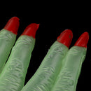 Pieces of 5 Halloween Party Glow in the Dark Witch Red Claw Tips Finger Nails