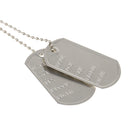 Unisex Metal ID Dog Tags on Chain Army Style Solider Fancy Dress Silver