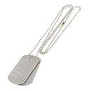 Unisex Metal ID Dog Tags on Chain Army Style Solider Fancy Dress Silver