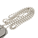 Unisex Metal ID Dog Tags on Chain Army Style Solider Fancy Dress Silver