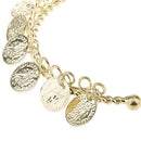 Vintage Golden Spartan Queen Coin Bracelet Upper Arm Cuff Roman Costume Accessories