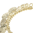Vintage Golden Spartan Queen Coin Bracelet Upper Arm Cuff Roman Costume Accessories