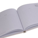 Wedding Satin Flower Guest Book Guest Register Comment Book Pen & Holder