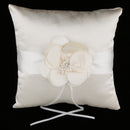 4Pcs Sash Wedding Ceremony Sets Guest Book Pen Holder Flower Basket Ring Pillow Champagne