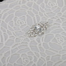 White Velvet Floral Guest Book & Signing Pen Holder Set for Wedding Ceremony