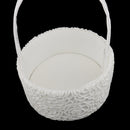White Sash Wedding Set Guest Book Pen Holder Flower Basket Ring Pillow