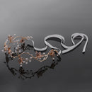 Retro Gold Flower Pearl Vine Headband Tiara Wedding Headpiece Girl Hair Accessory