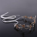 Retro Gold Flower Pearl Vine Headband Tiara Wedding Headpiece Girl Hair Accessory