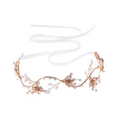 Retro Gold Flower Pearl Vine Headband Tiara Wedding Headpiece Girl Hair Accessory
