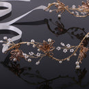 Retro Gold Flower Pearl Vine Headband Tiara Wedding Headpiece Girl Hair Accessory