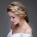 Golden Girls Lady Pearl Crystal Leaf Style Hair Band Wedding Hair Accessory