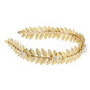 Golden Girls Lady Pearl Crystal Leaf Style Hair Band Wedding Hair Accessory