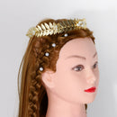 Golden Girls Lady Pearl Crystal Leaf Style Hair Band Wedding Hair Accessory