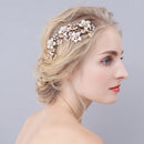 Handmade Crystal Pearl Bridal Hair Comb Flower Hair Accessories for Wedding